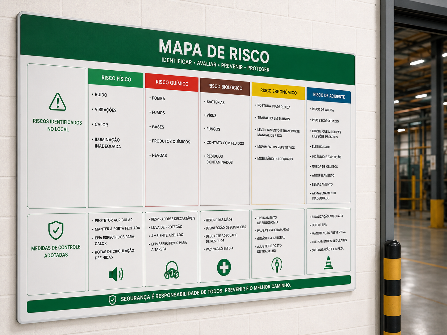 Mapa de risco personalizado.